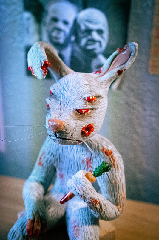 Evil Bunny Sculpture