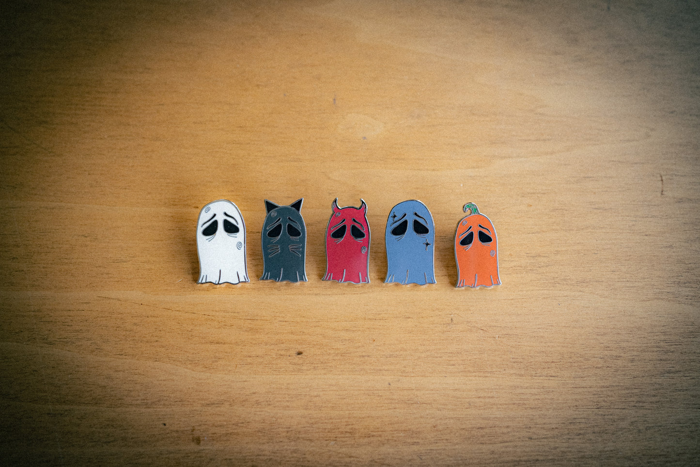 Debut Ghostie Hard Enamel Pins