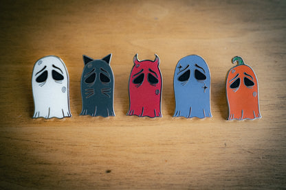 Debut Ghostie Hard Enamel Pins